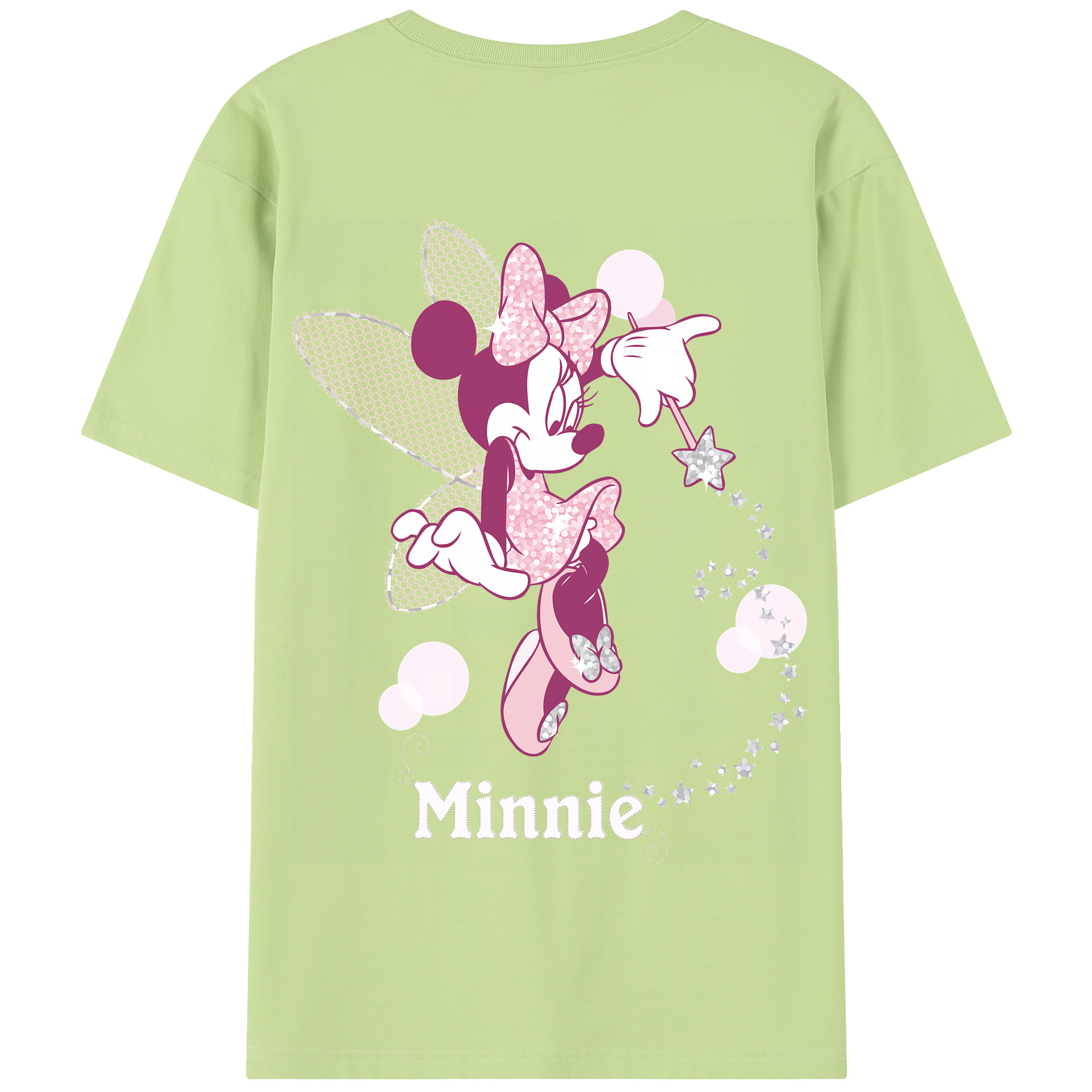 （画像用） ミッキーマウス Mickey Mouse 綿100％半袖Tシャツ（背面プリント）